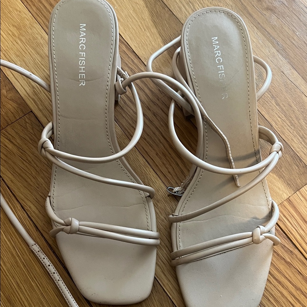 Marc Fisher Nude Strappy Heels - Picture 2 of 2